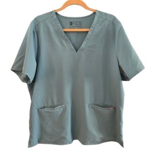 Figs Double Front Pocket Scrub Top